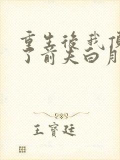 重生后 我顶替了前夫白月光