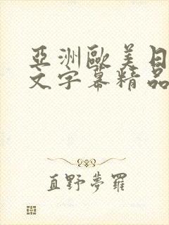 亚洲欧美日韩中文字幕精品国产