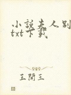 小说夫人别想逃txt下载