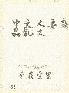 中文人妻熟妇精品乱又