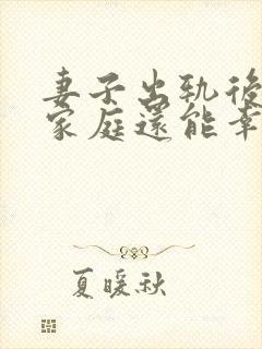 妻子出轨后回归家庭还能幸福吗封面