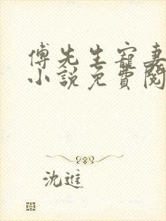 傅先生宠妻无度小说免费阅读