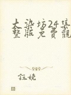 大染坊24集完整版免费观看高清