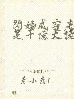 闪婚成宠老公竟是千亿大佬短剧