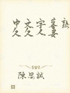 中文字幕熟妇久久久人妻