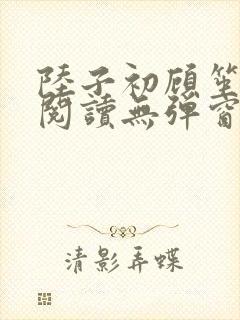 陆子初顾笙免费阅读无弹窗笔趣阁封面
