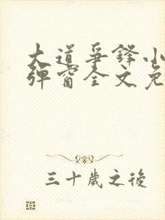 大道争锋小说无弹窗全文免费阅读