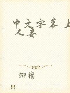 中文字幕 上司 人妻封面