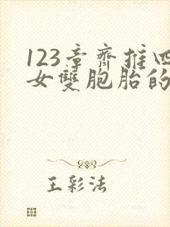 123章齐推四女双胞胎的小说