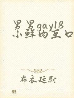 男男gay18小鲜肉互口1