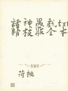 诸神愚戏txt精校版全本txt封面