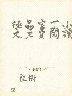 极品家丁小说全文免费阅读完整版