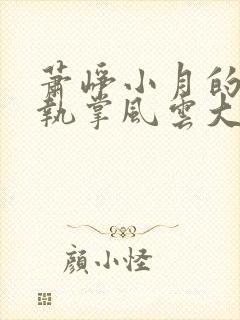 萧峥小月的小说执掌风云大结局