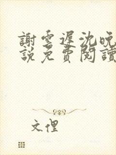 谢云迟沈晚黎小说免费阅读最新章节