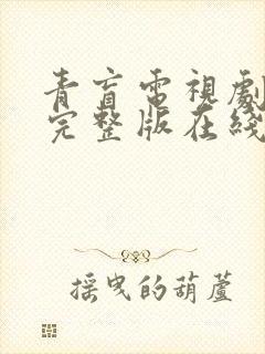 青盲电视剧免费完整版在线观看