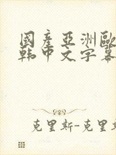 国产亚洲欧美日韩中文字幕