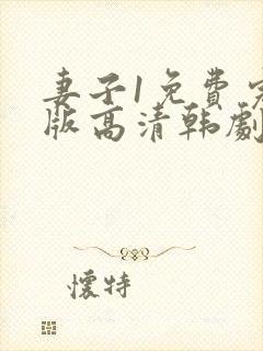 妻子1免费完整版高清韩剧观看封面