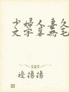 少妇人妻久久中文字幕无毛封面