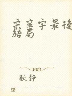 宋宁宇最后什么结局