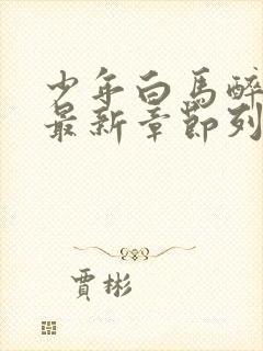 少年白马醉春风最新章节列表最新