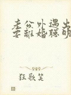 老公外遇出轨了要离婚聪明的妻子该怎么做