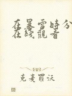 在暴雪时分免费在线观看封面