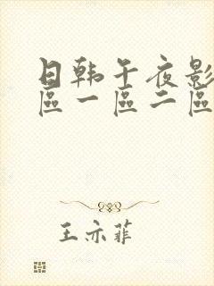 日韩午夜影院a区一区二区