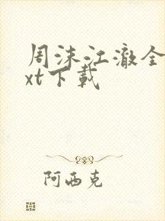 周沫江澈全文txt下载