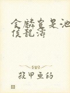 金麟岂是池中物侯龙涛封面