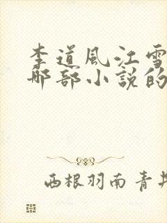 李道风江雪瑶是哪部小说的人物