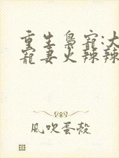 重生枭宠:大佬宠妻火辣辣