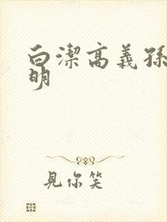 白洁高义孙倩李明