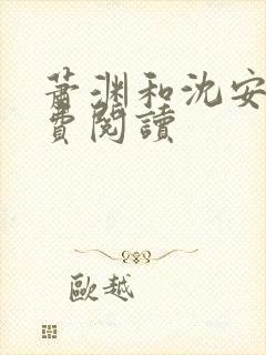 萧渊和沈安安免费阅读