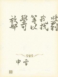 放学等我酱子贝哪可以找到封面