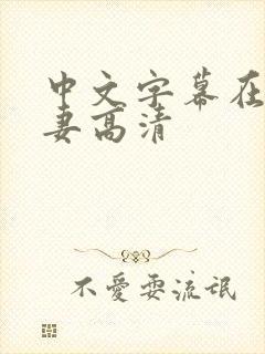 中文字幕在线人妻高清封面