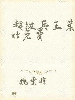 超级兵王叶谦txt免费