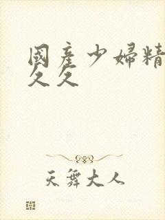 国产少妇精品久久久