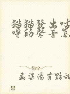 猫猫发出咕噜咕噜的声音怎么回事