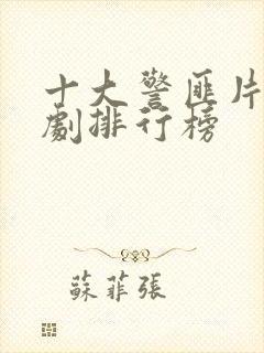 十大警匪片电视剧排行榜封面