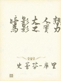 暗影大人想要成为影之实力者小说