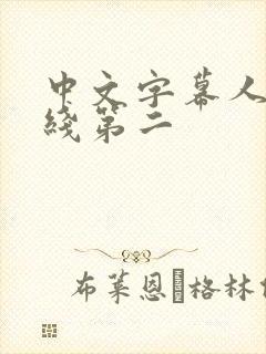 中文字幕人妻在线第二