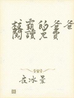 校霸的爸爸全文阅读免费