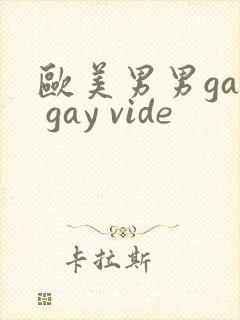 欧美男男gay gay vide
