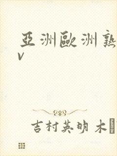 亚洲欧洲熟女av