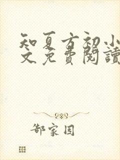 知夏方初小说全文免费阅读最新章节封面