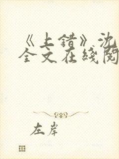 《上错》沈南初全文在线阅读笔趣阁