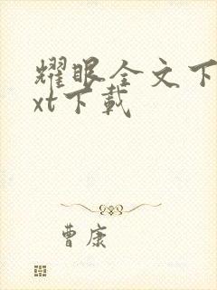 耀眼全文下载txt下载