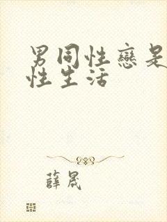 男同性恋是怎么性生活封面