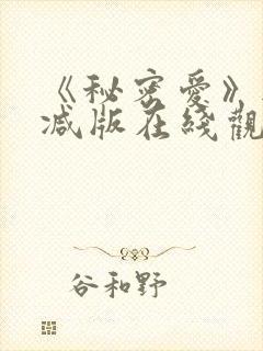 《秘密爱》无删减版在线观看封面