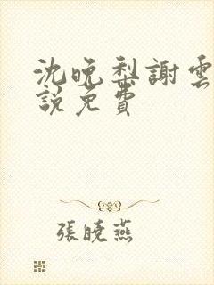 沈晚梨谢云迟小说免费封面